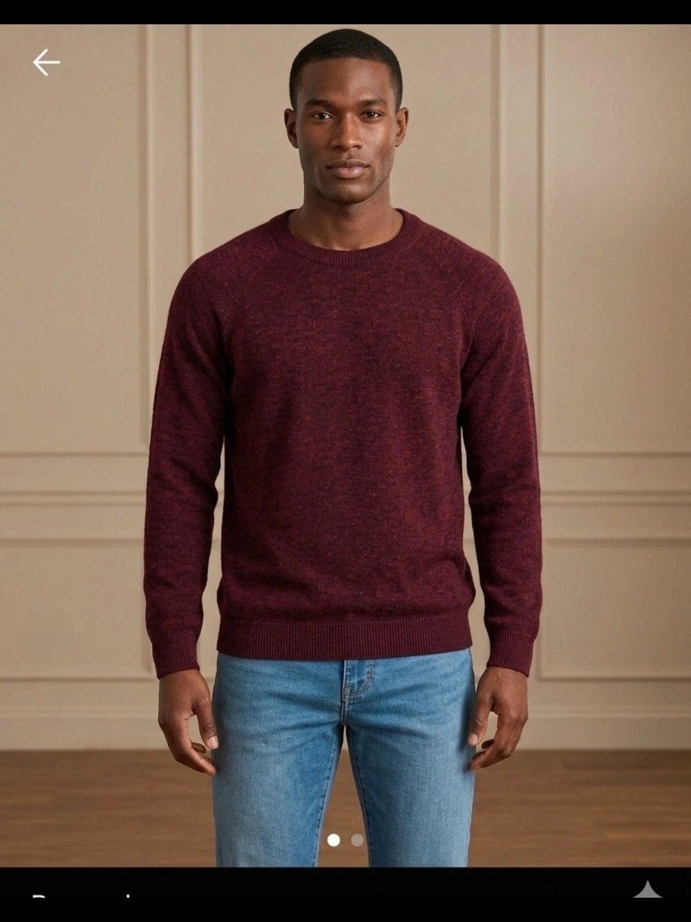 Murano Men's Crewneck Sweater in Deep Wine